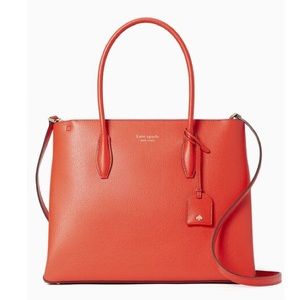 Kate Spade ♠️ Leather Eva Medium Zip Satchel - Geranium